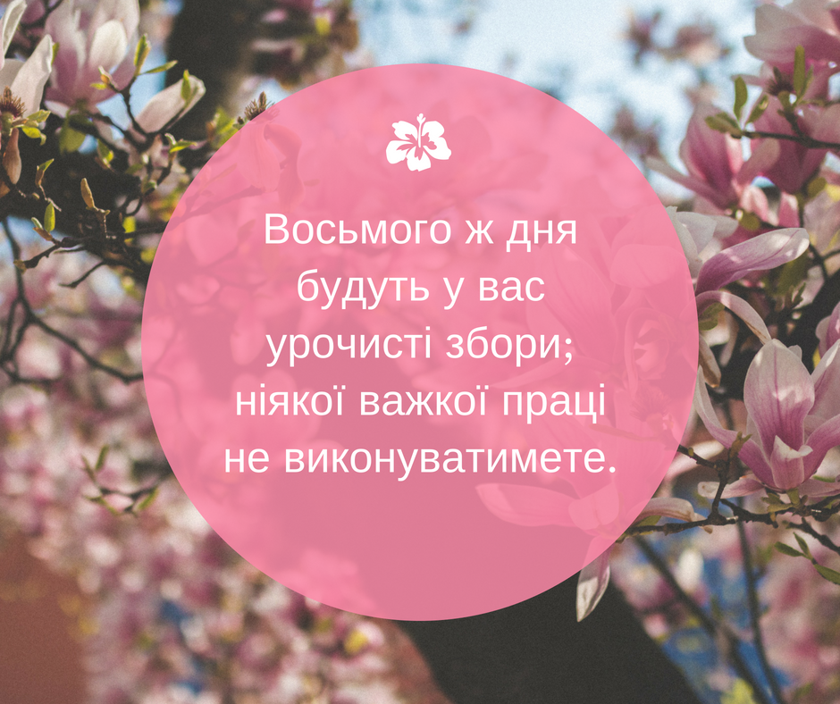 Читаємо Святе Письмо разом. Числа 29