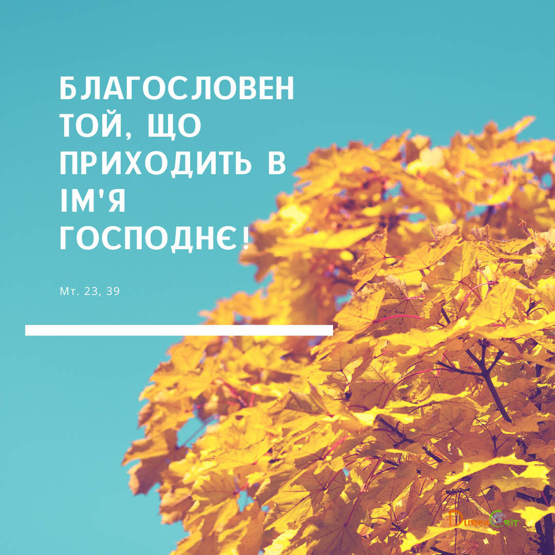 Святе Письмо з розважаннями на 1 вересня
