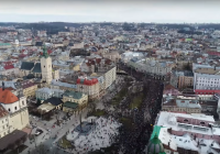 Хресна хода у Львові з висоти пташиного польоту