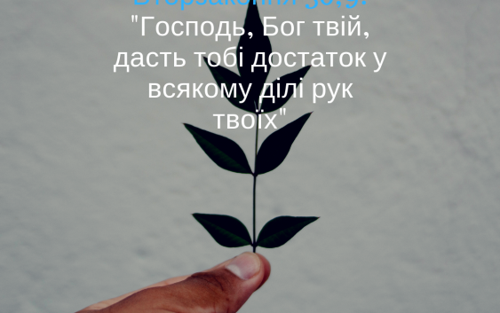 Читаємо Святе Письмо разом. Вторзаконня 30